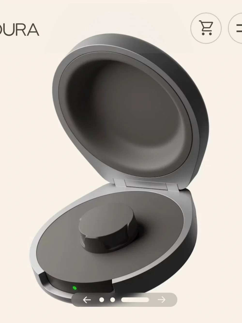 Oura Ring 5 Black Size 9 $399 AND Additional Oura Ring Wireless Charging Case$99